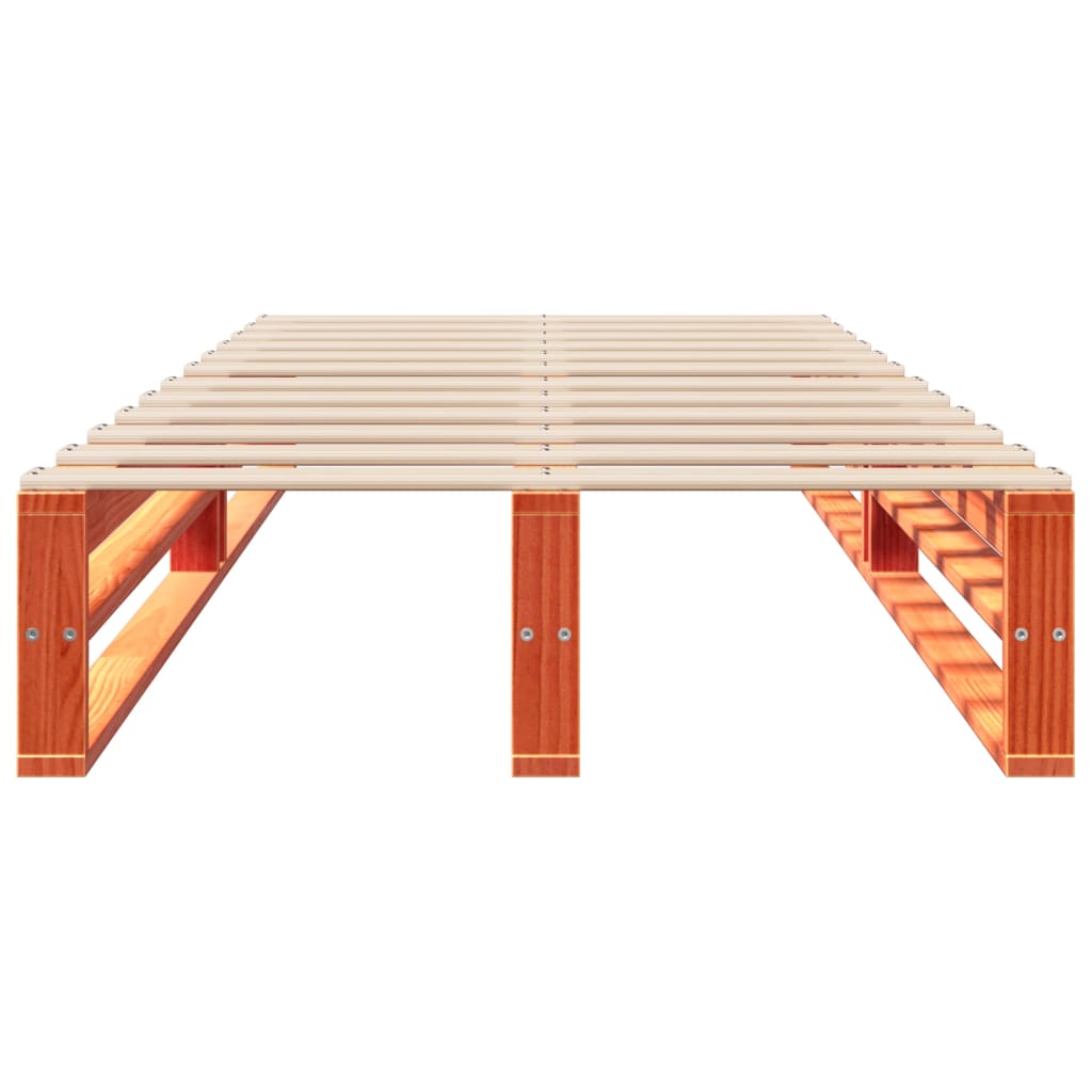 Cadru de pat, maro ceruit, 90x200 cm, lemn masiv de pin GartenMobel Dekor