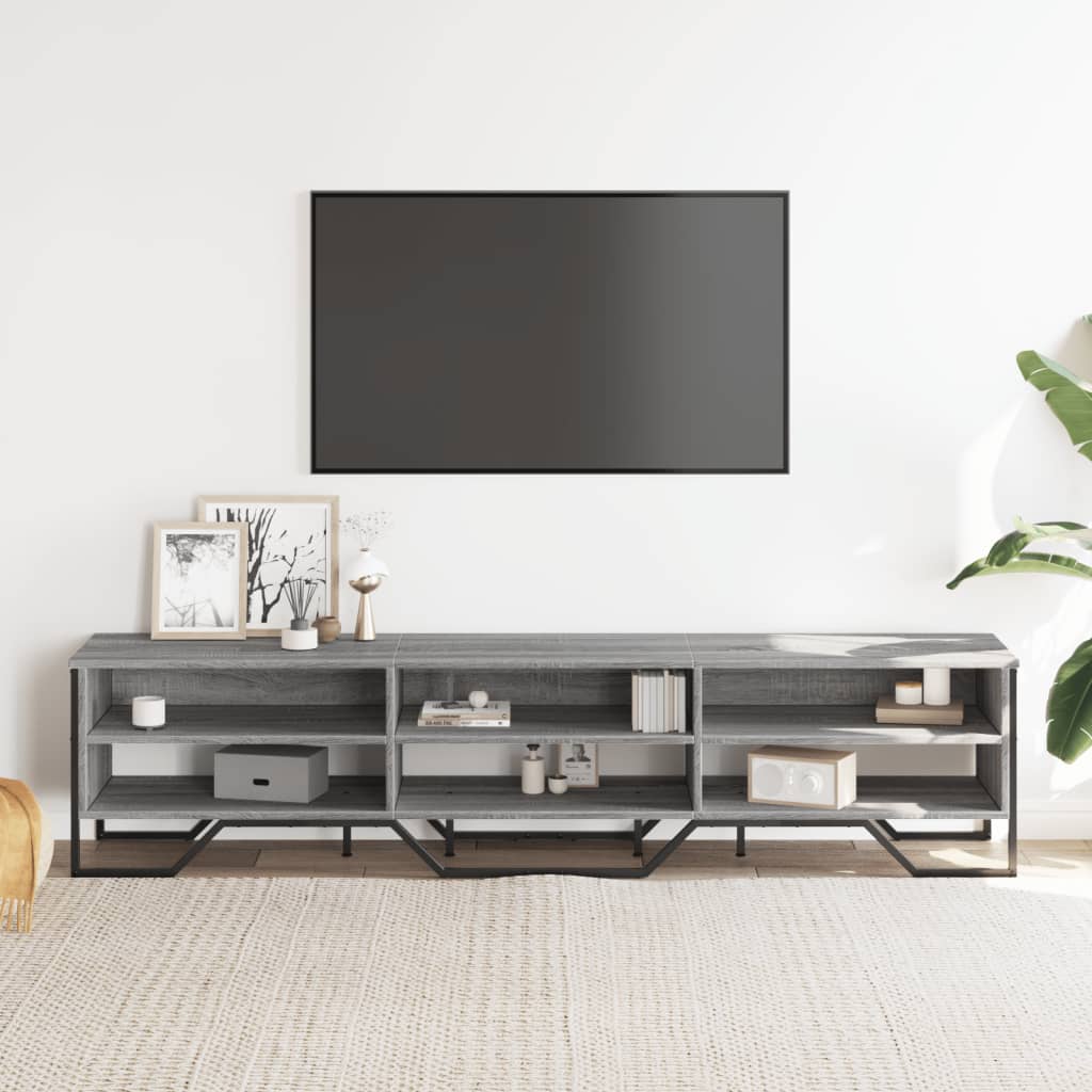 Dulap TV, gri sonoma, 180x34x41 cm, lemn prelucrat GartenMobel Dekor