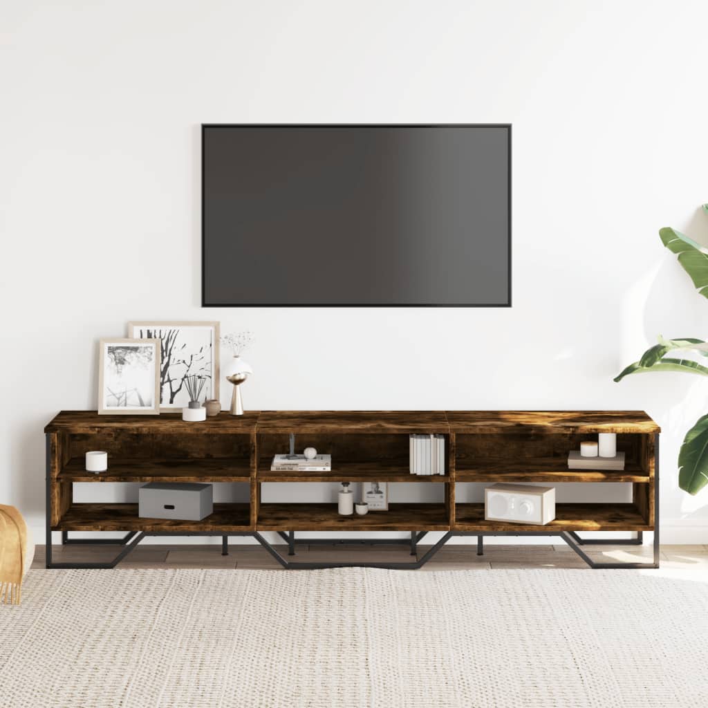 Dulap TV, stejar fumuriu, 180x34x41 cm, lemn prelucrat GartenMobel Dekor