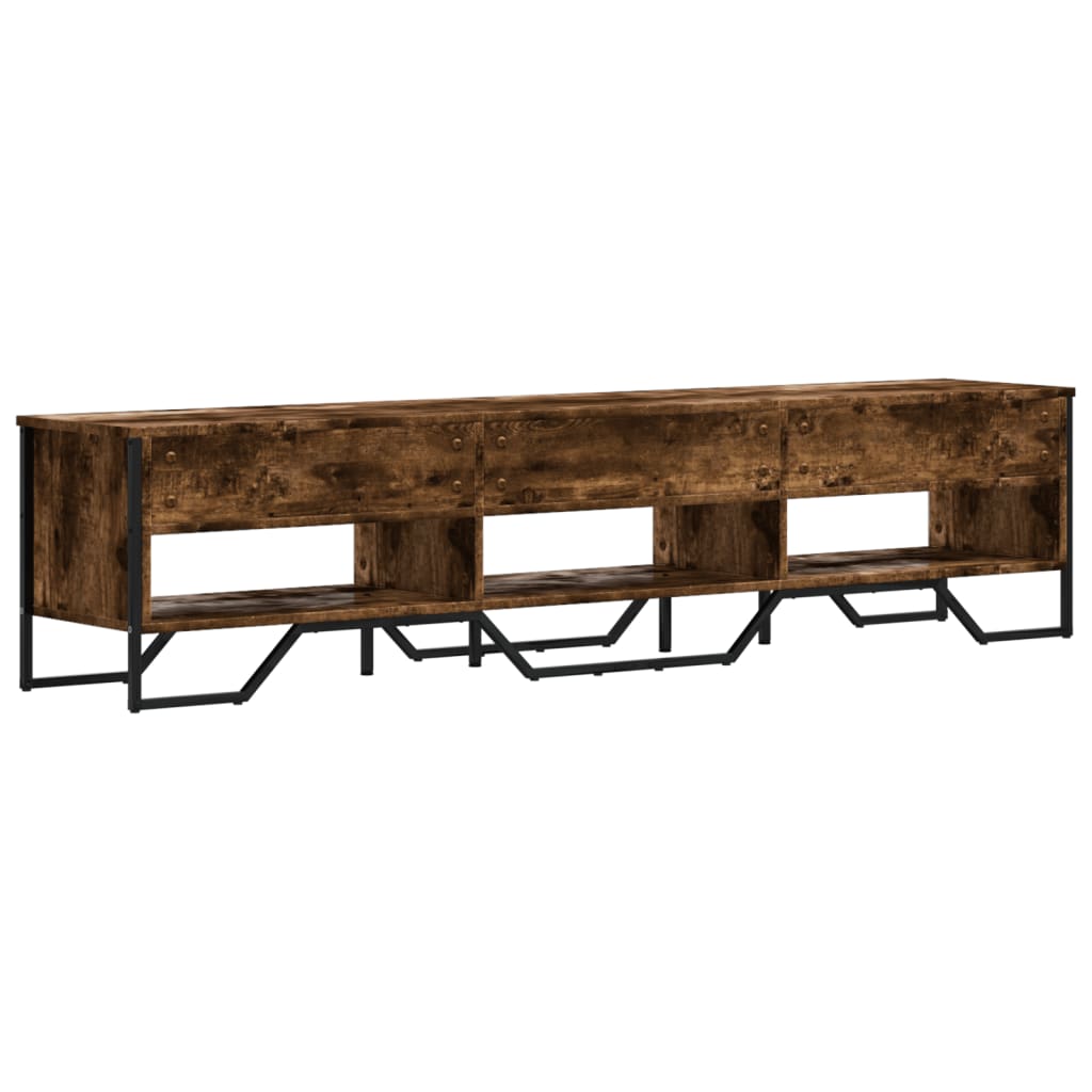 Dulap TV, stejar fumuriu, 180x34x41 cm, lemn prelucrat GartenMobel Dekor