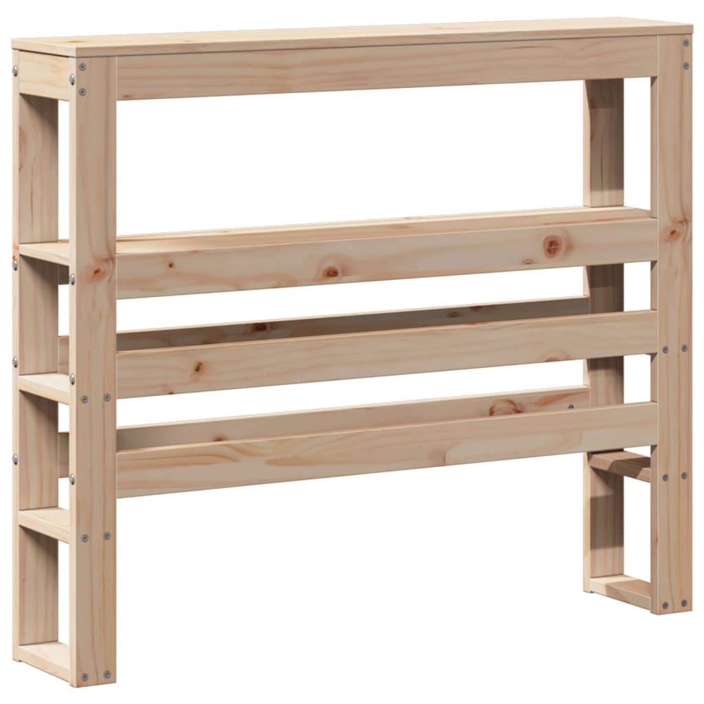 Tăblie de pat cu rafturi, 90 cm, lemn masiv de pin GartenMobel Dekor