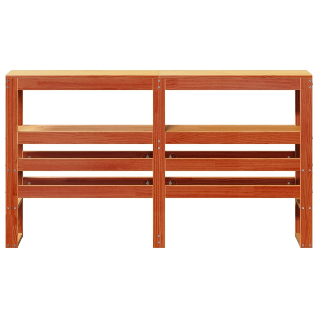 Tăblie de pat cu rafturi, maro ceruit, 140 cm, lemn masiv pin GartenMobel Dekor