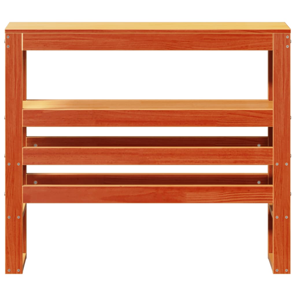 Tăblie de pat cu rafturi, maro ceruit, 75 cm, lemn masiv pin GartenMobel Dekor