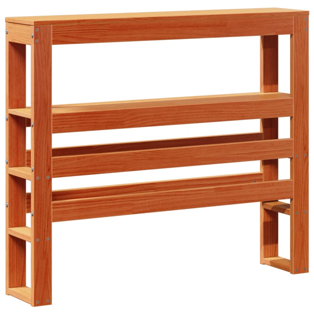 Tăblie de pat cu rafturi, maro ceruit, 75 cm, lemn masiv pin GartenMobel Dekor