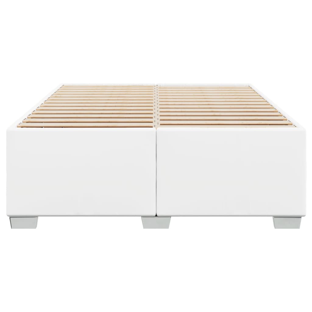 Cadru de pat, alb, 140x190 cm, piele ecologică GartenMobel Dekor