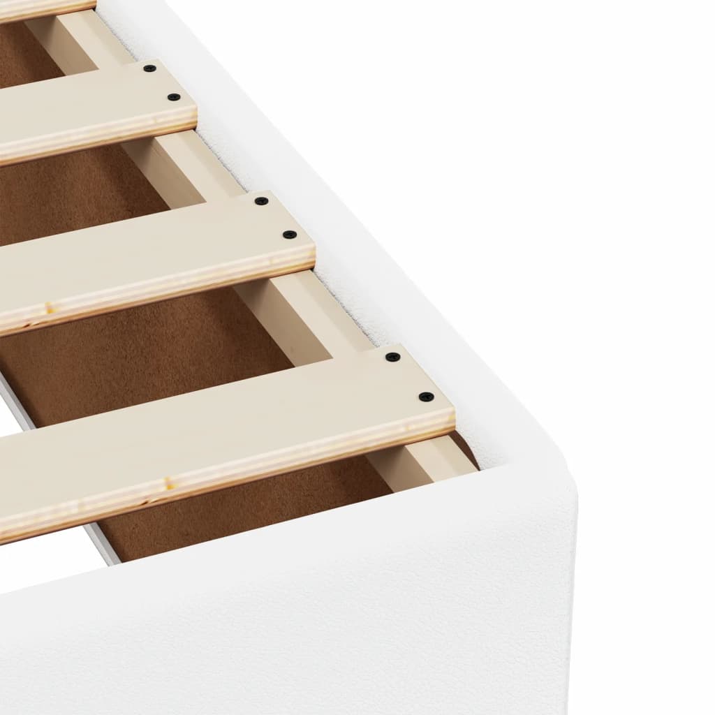 Cadru de pat, alb, 90x190 cm, piele ecologică GartenMobel Dekor