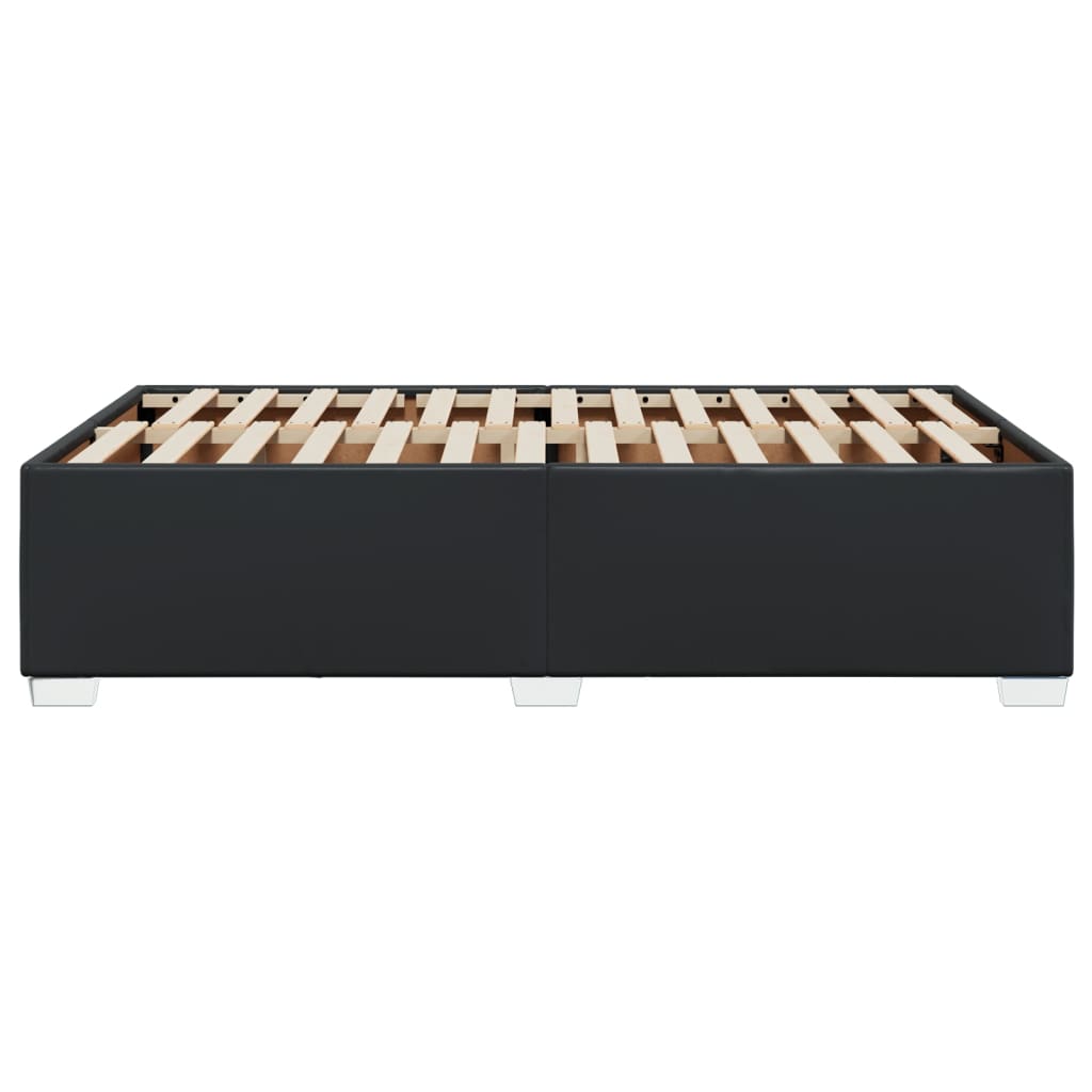 Cadru de pat, negru, 120x200 cm, piele ecologică GartenMobel Dekor