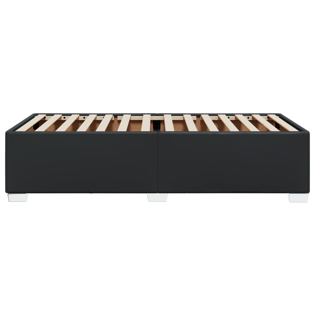 Cadru de pat, negru, 90x200 cm, piele ecologică GartenMobel Dekor