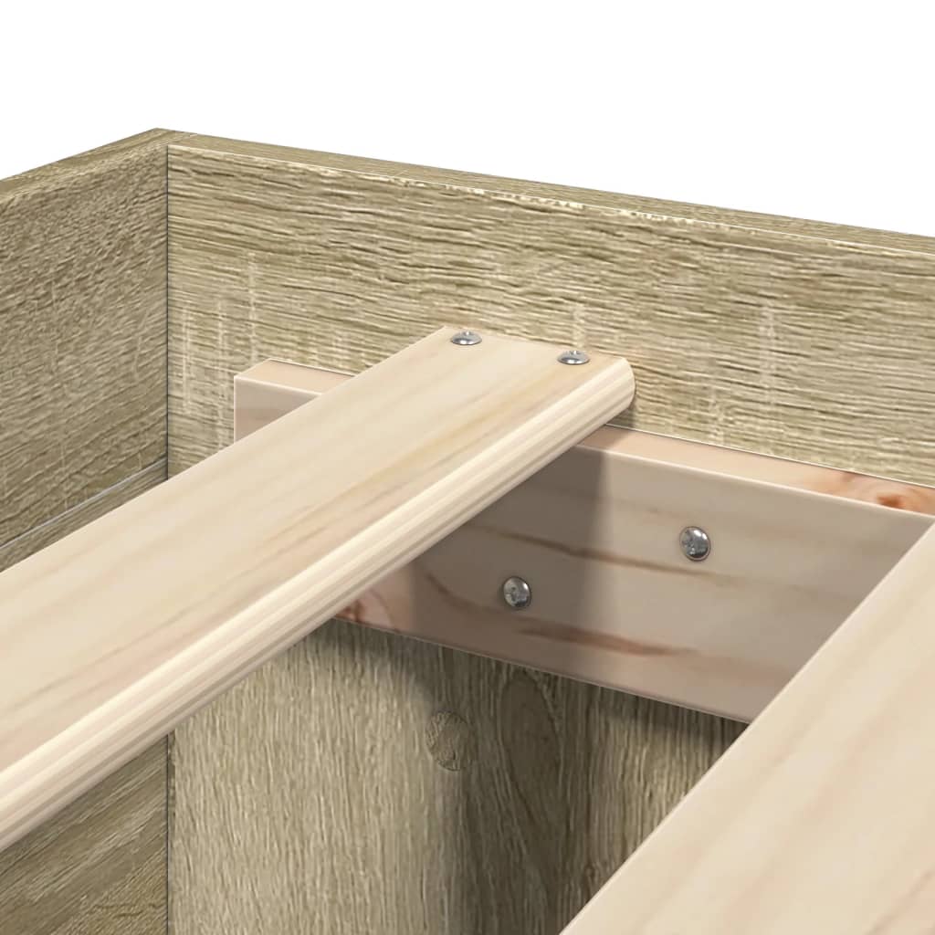 Cadru de pat, stejar sonoma, 200x200 cm, lemn prelucrat GartenMobel Dekor