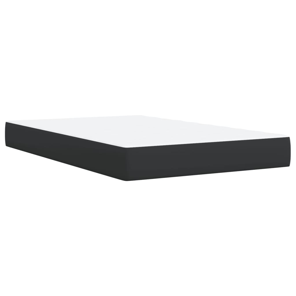Pat box spring cu saltea, negru, 120x190 cm, piele ecologică GartenMobel Dekor