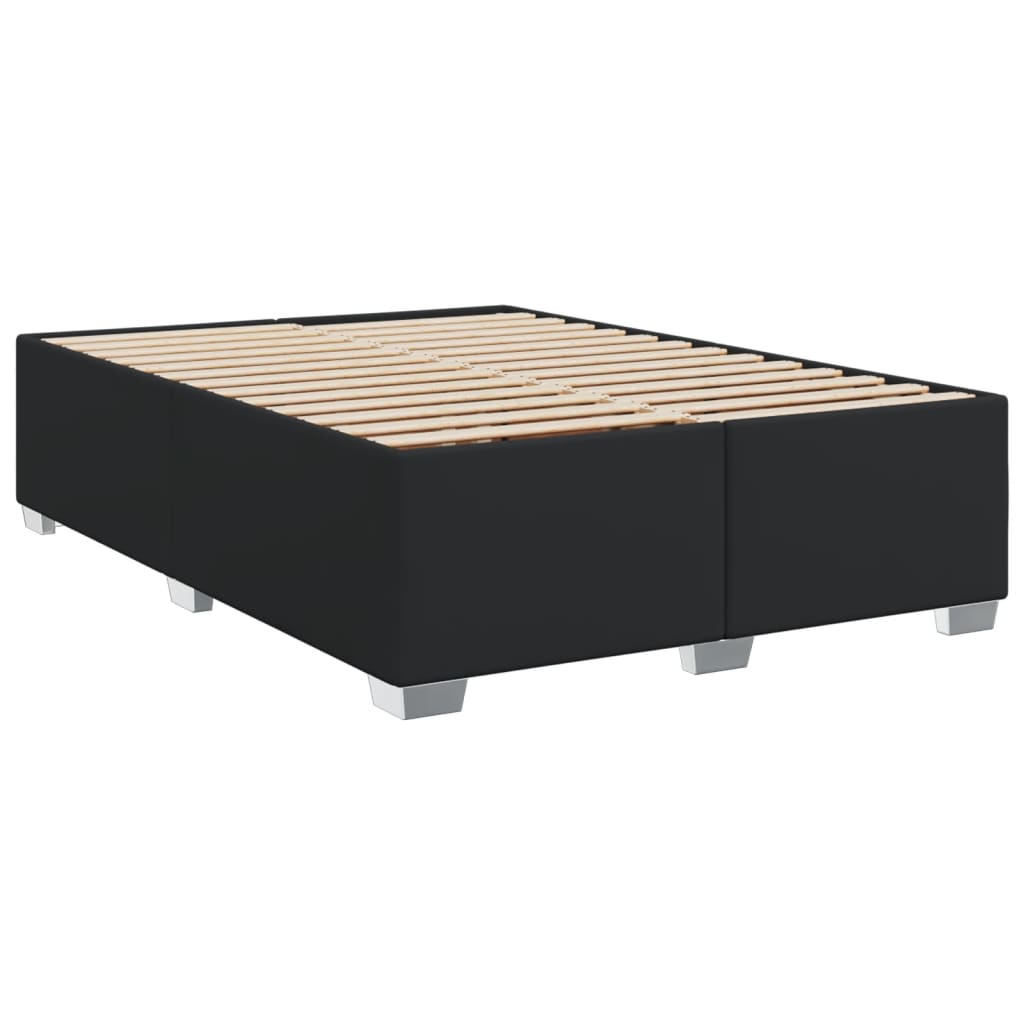 Pat box spring cu saltea, negru, 140x200 cm, piele ecologică GartenMobel Dekor