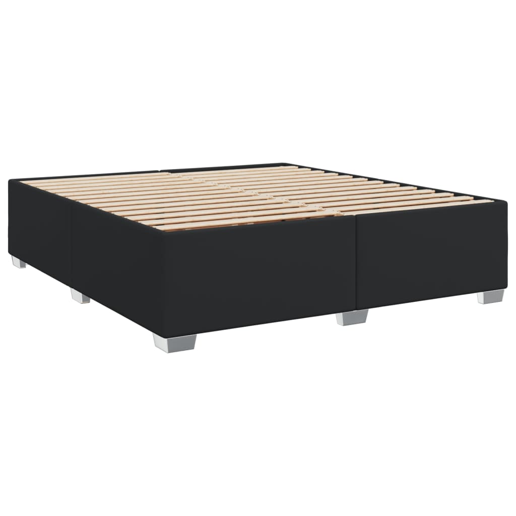 Pat box spring cu saltea, negru, 180x200 cm, piele ecologică GartenMobel Dekor