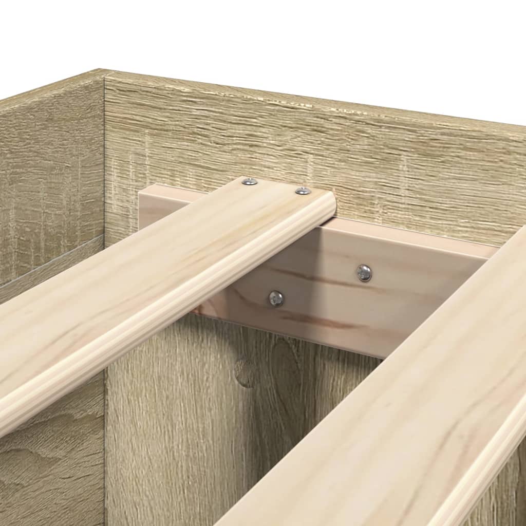 Cadru de pat, stejar sonoma, 160x200 cm, lemn prelucrat GartenMobel Dekor