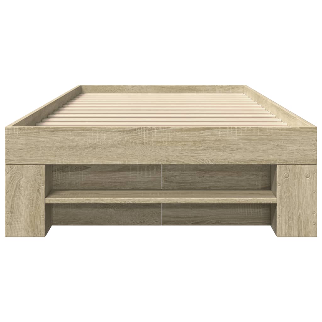 Cadru de pat, stejar sonoma, 90x200 cm, lemn prelucrat GartenMobel Dekor