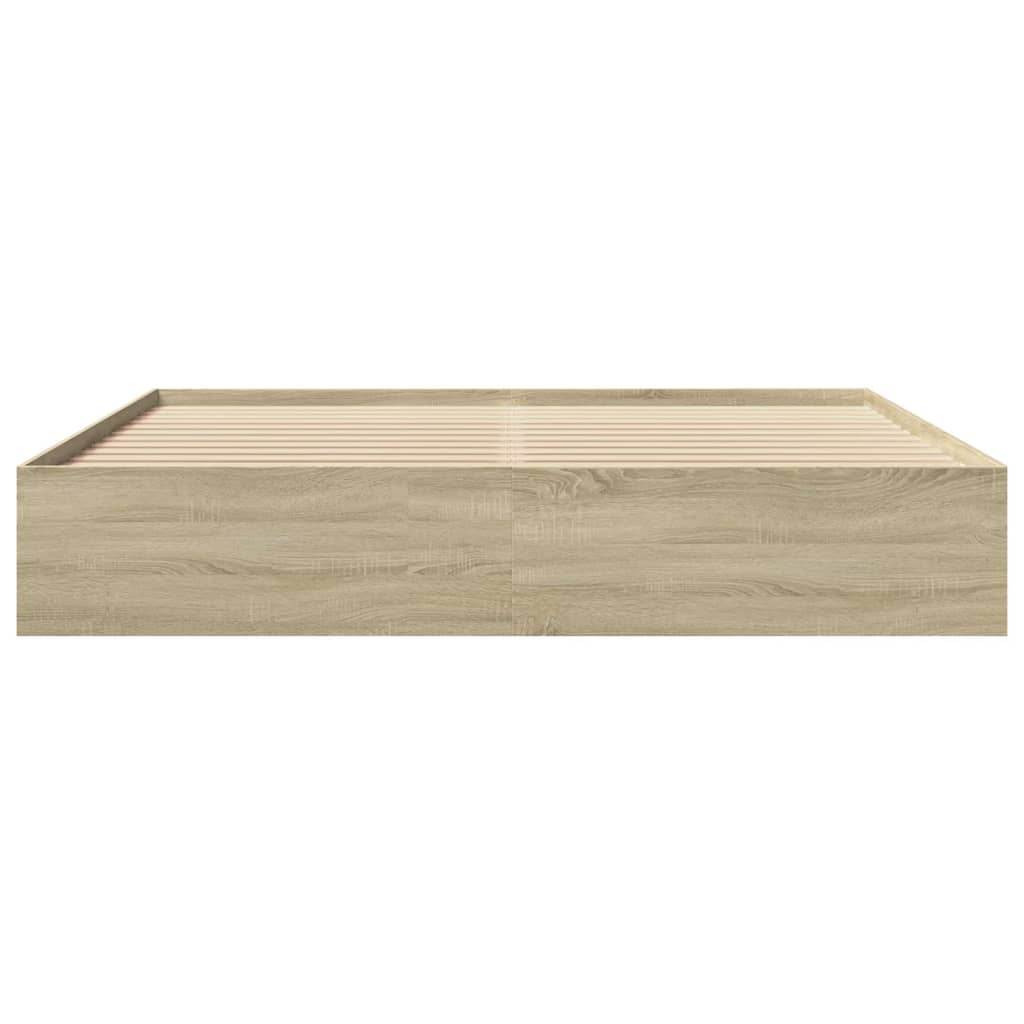 Cadru de pat, stejar sonoma, 180x200 cm, lemn prelucrat GartenMobel Dekor