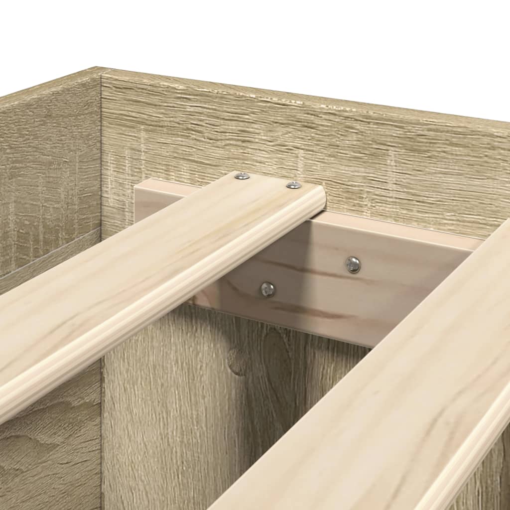 Cadru de pat, stejar sonoma, 200x200 cm, lemn prelucrat GartenMobel Dekor