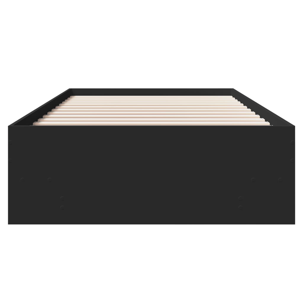 Cadru de pat, negru, 90x190 cm, lemn prelucrat GartenMobel Dekor