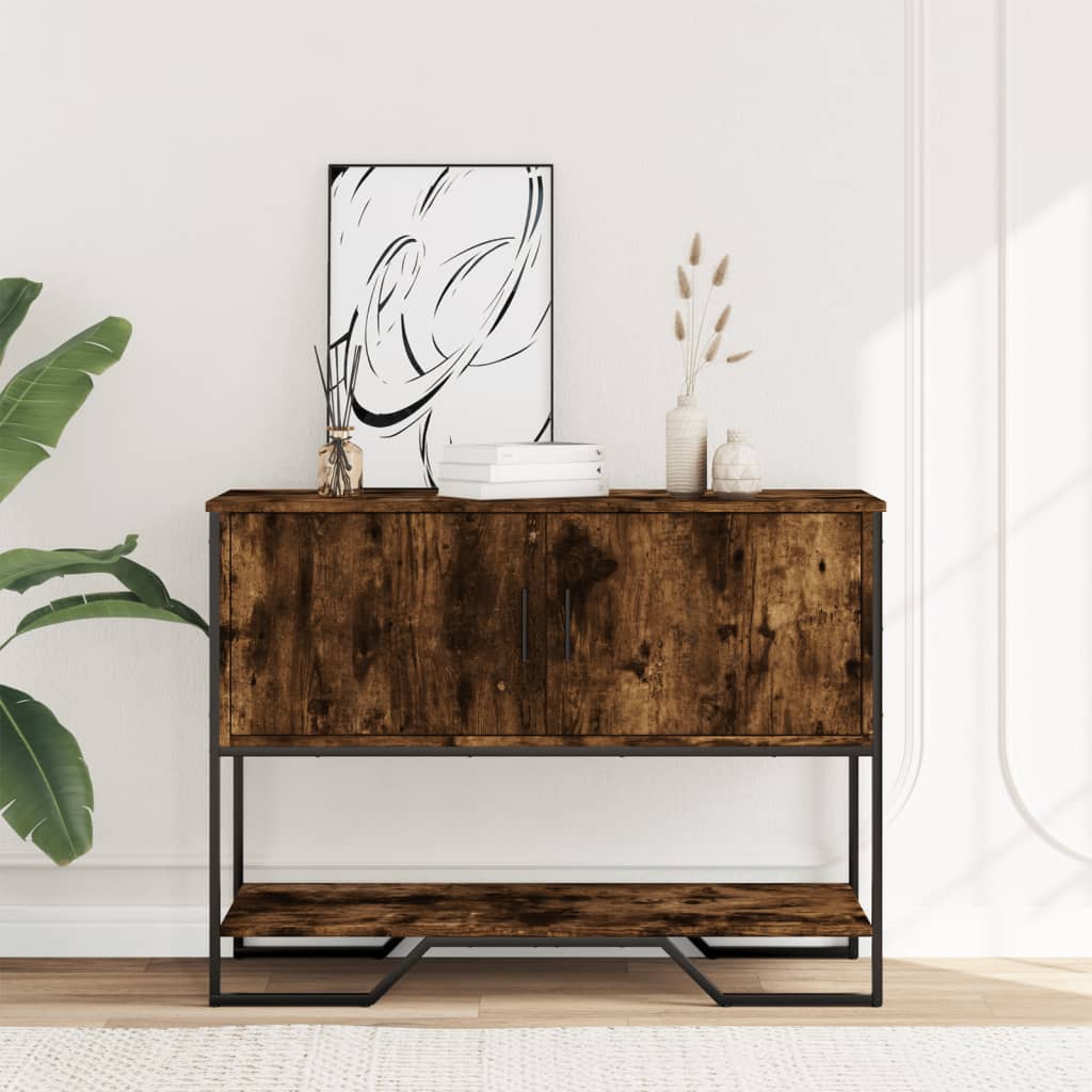 Măsuță consolă, stejar fumuriu, 100x35x74,5 cm, lemn prelucrat GartenMobel Dekor