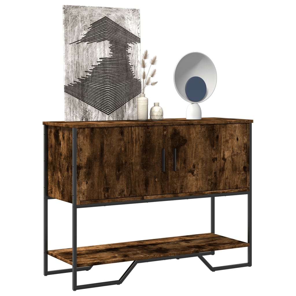 Măsuță consolă, stejar fumuriu, 100x35x74,5 cm, lemn prelucrat GartenMobel Dekor