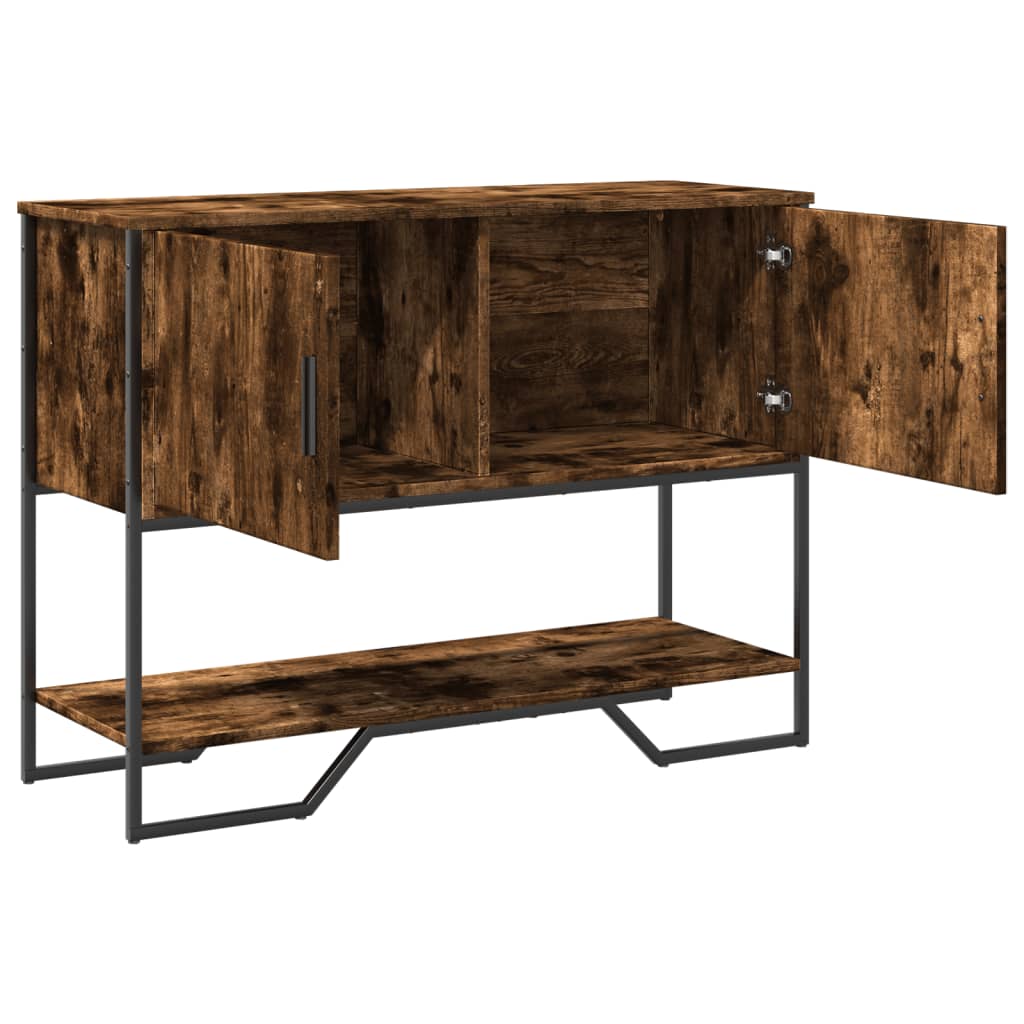 Măsuță consolă, stejar fumuriu, 100x35x74,5 cm, lemn prelucrat GartenMobel Dekor