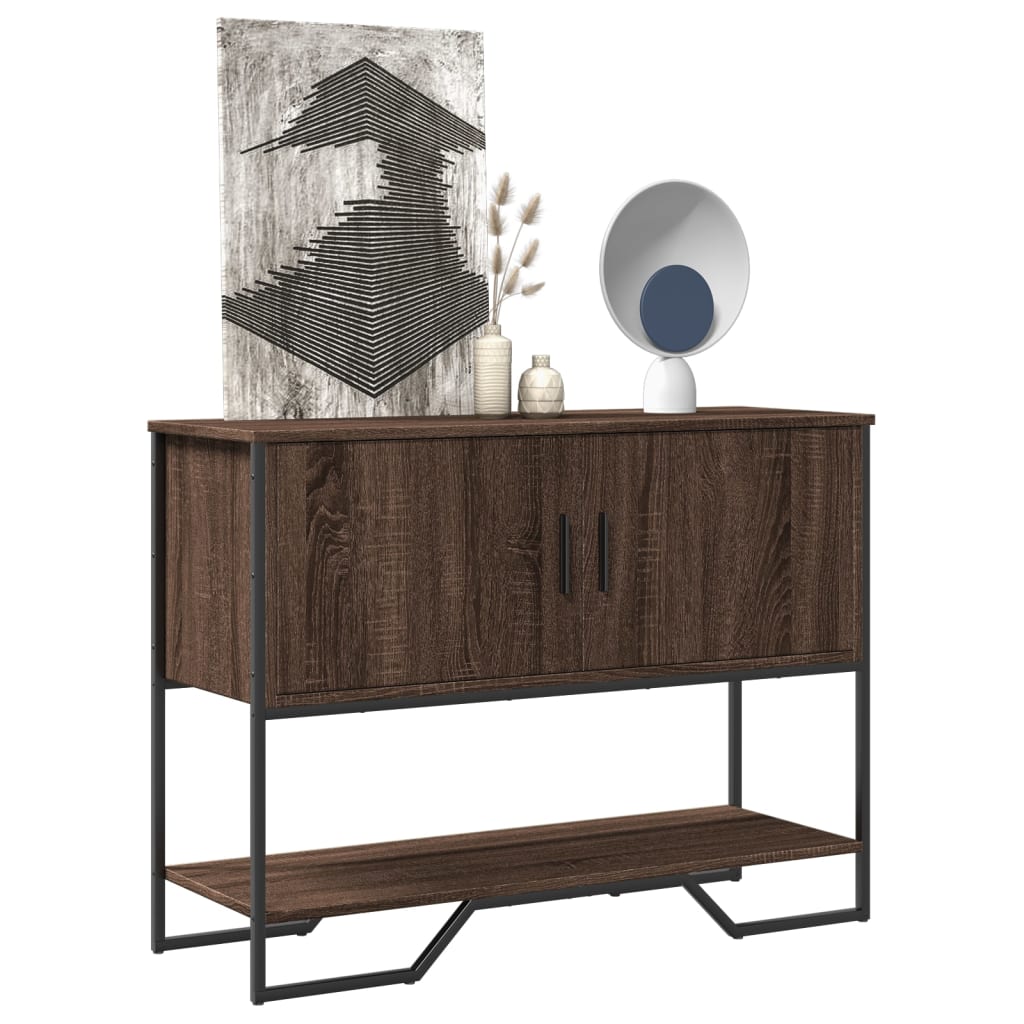Măsuță consolă, stejar maro, 100x35x74,5 cm, lemn prelucrat GartenMobel Dekor