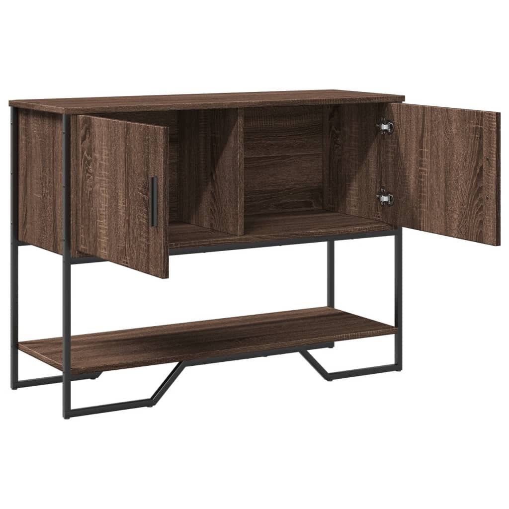 Măsuță consolă, stejar maro, 100x35x74,5 cm, lemn prelucrat GartenMobel Dekor