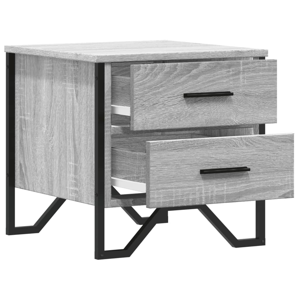 Noptiere, 2 buc., gri sonoma, 40x41x40 cm, lemn prelucrat GartenMobel Dekor