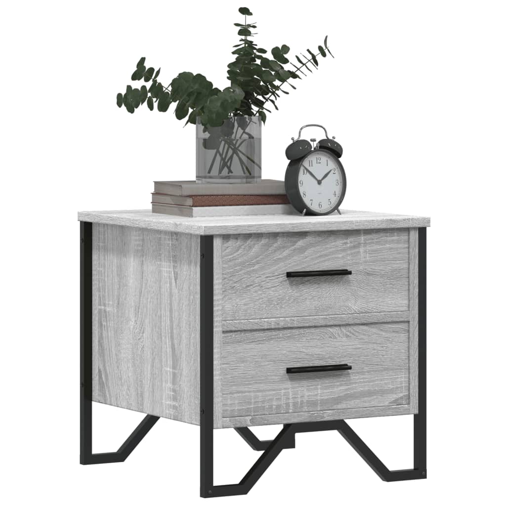 Noptiere, 2 buc., gri sonoma, 40x41x40 cm, lemn prelucrat GartenMobel Dekor