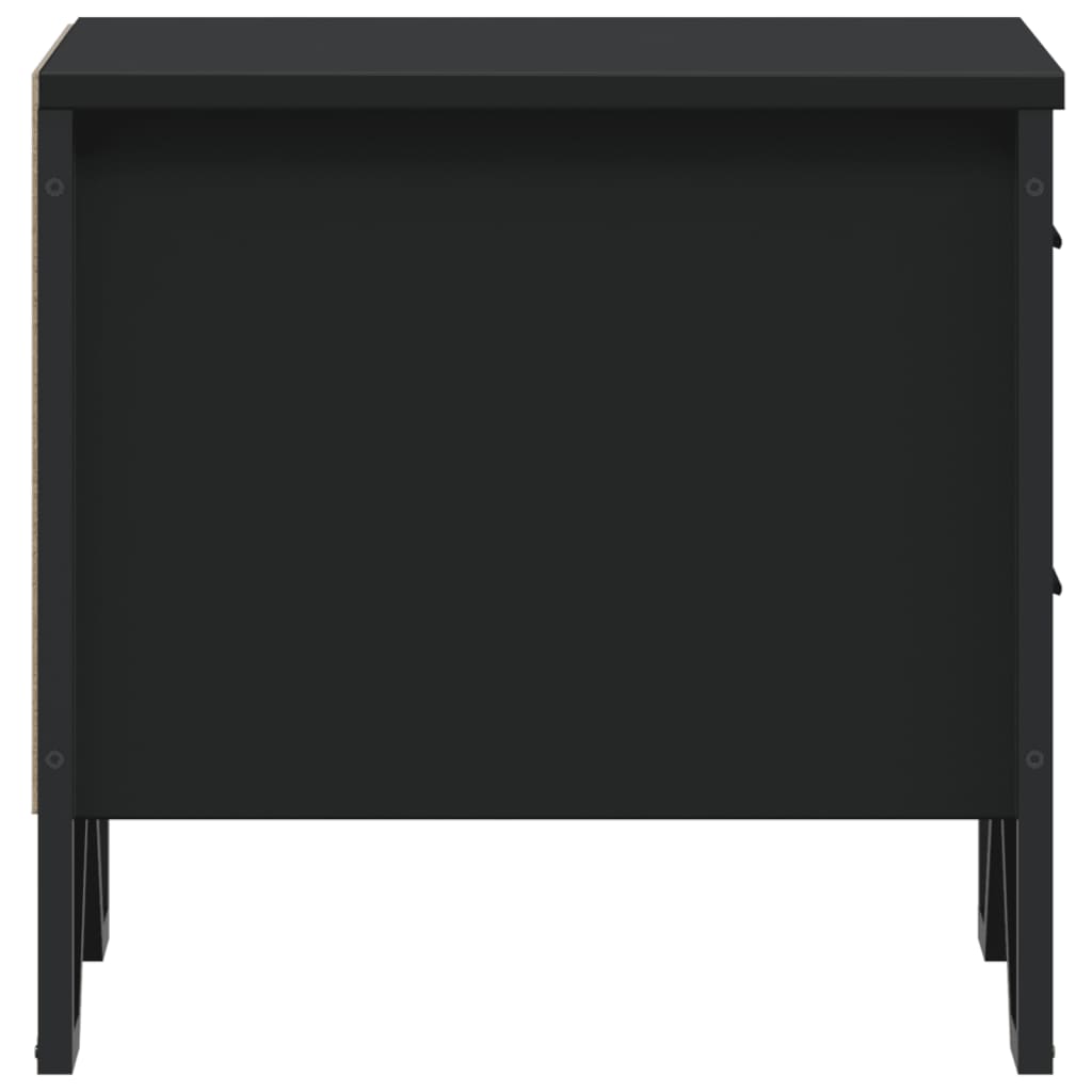 Noptiere, 2 buc., negru, 40x41x40 cm, lemn prelucrat GartenMobel Dekor