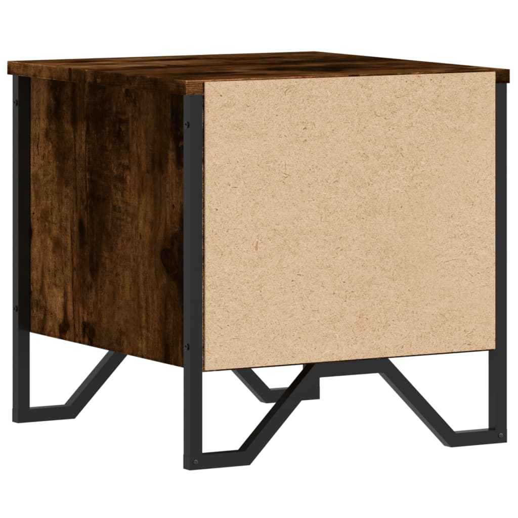 Noptiere, 2 buc., stejar fumuriu, 40x41x40 cm, lemn prelucrat GartenMobel Dekor