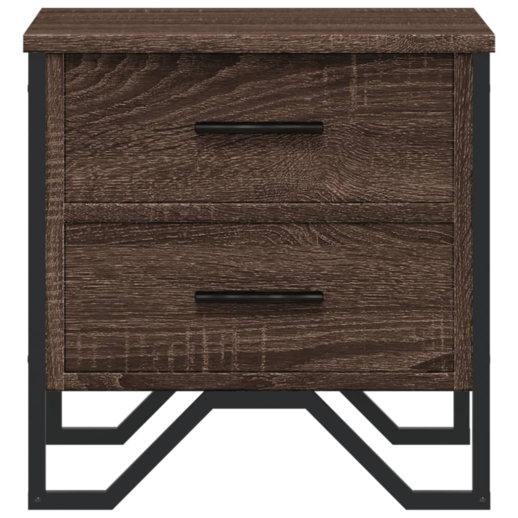 Noptiere, 2 buc., stejar maro, 40x41x40 cm, lemn prelucrat GartenMobel Dekor