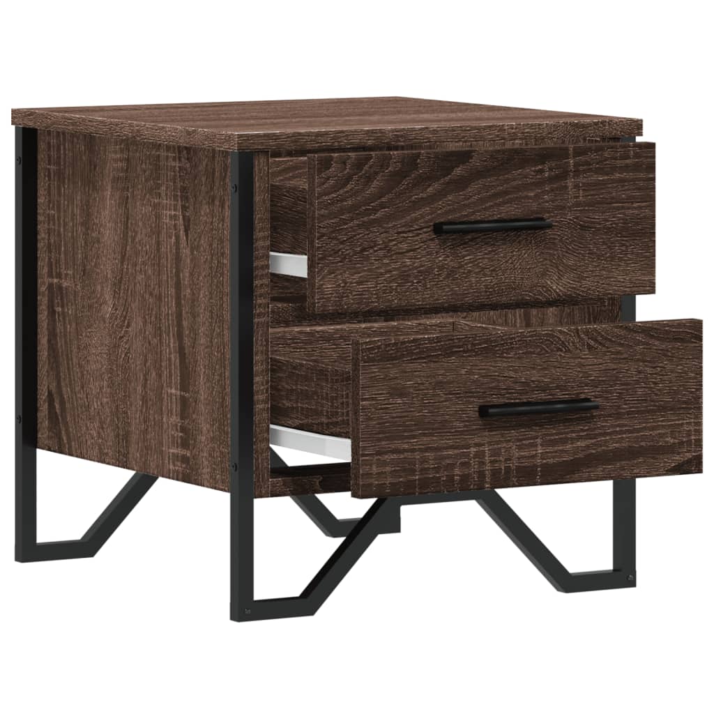 Noptiere, 2 buc., stejar maro, 40x41x40 cm, lemn prelucrat GartenMobel Dekor