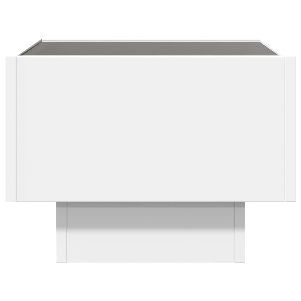 Noptieră cu LED infinity, alb, 40x40x30 cm GartenMobel Dekor