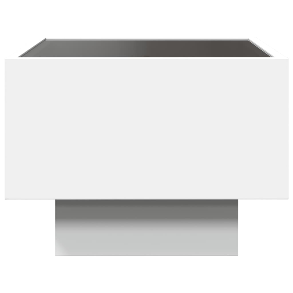 Noptieră cu LED infinity, alb, 40x40x30 cm GartenMobel Dekor