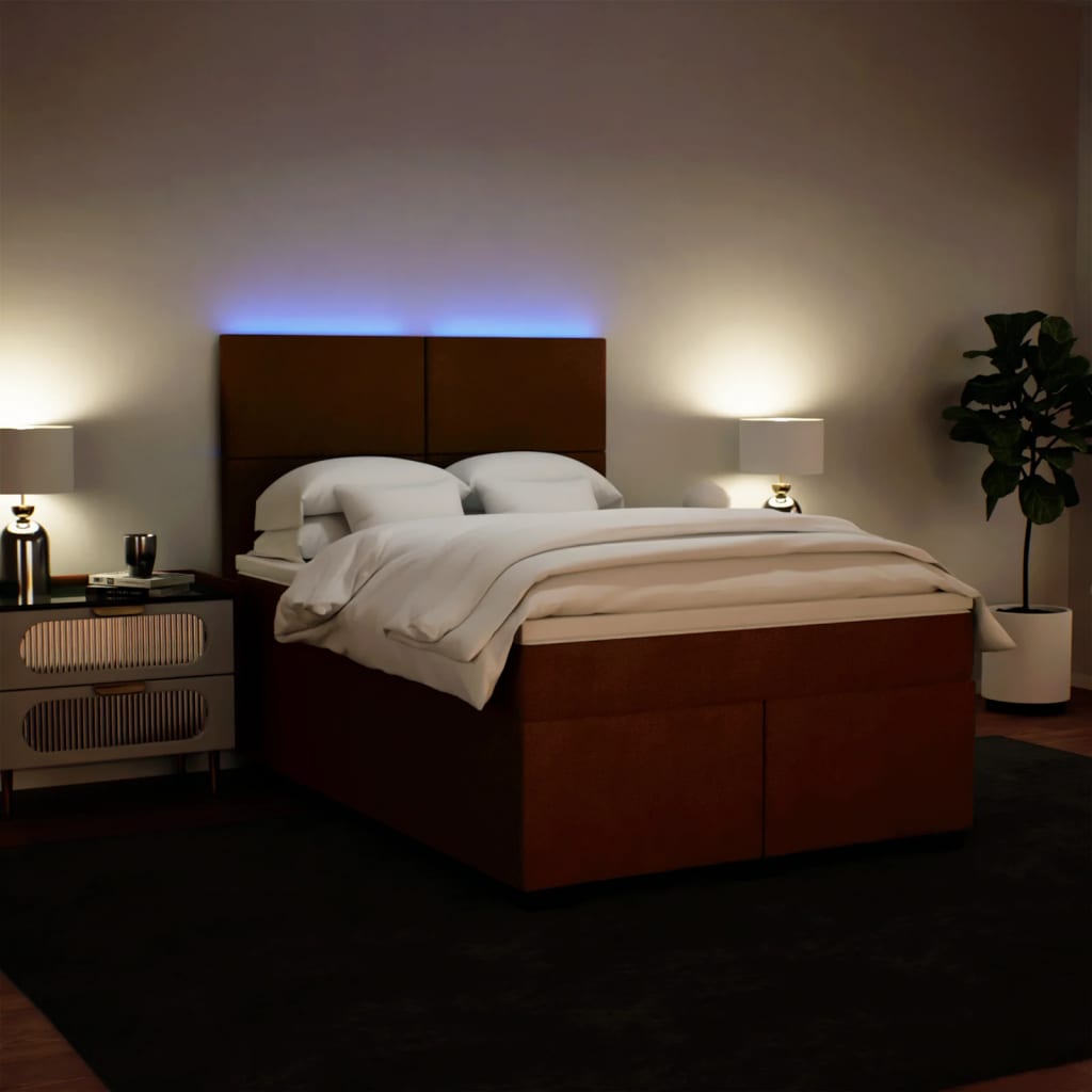 Pat box spring cu saltea, roz, 140x200 cm, catifea GartenMobel Dekor