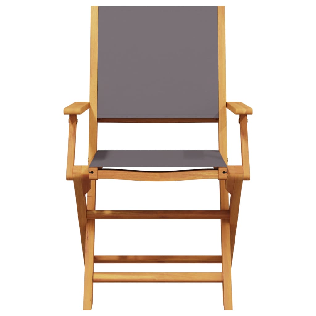 Set mobilier bistro, 3 piese, textil antracit/lemn masiv GartenMobel Dekor