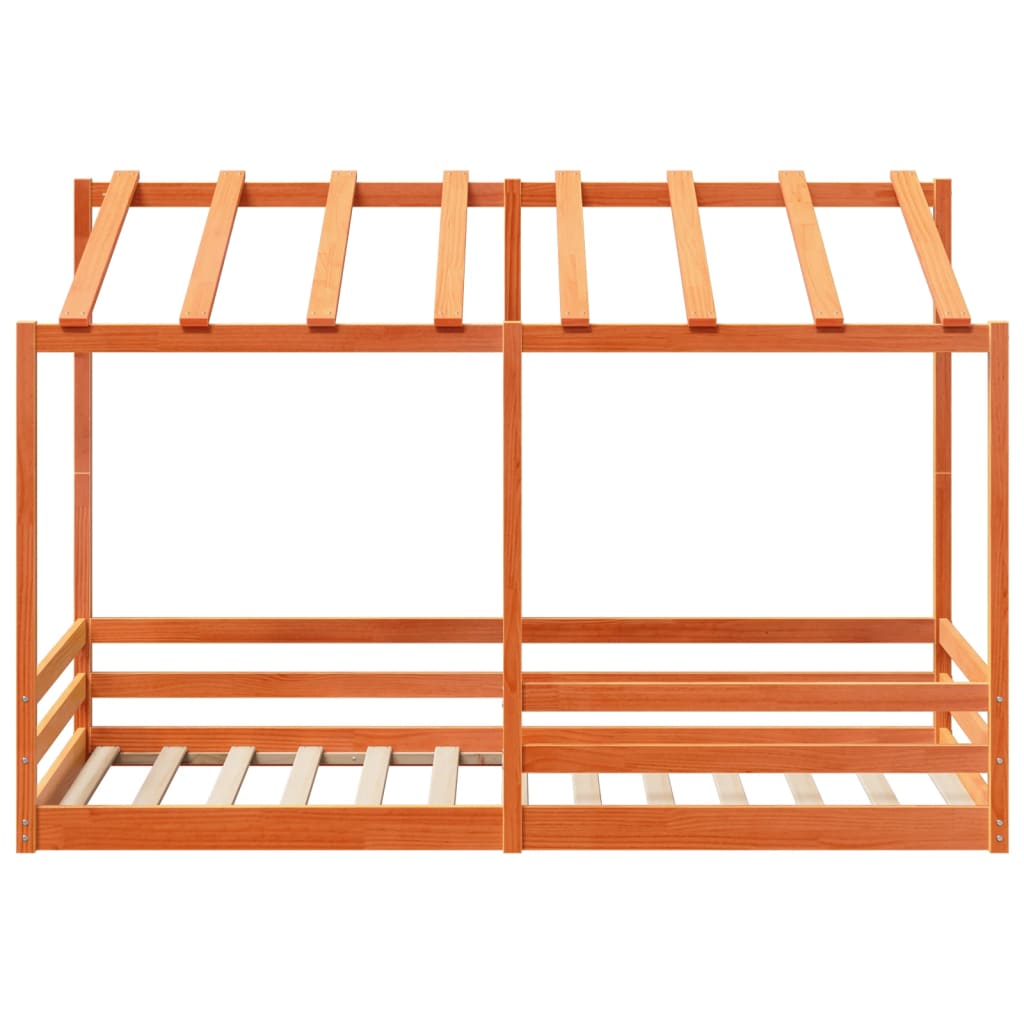 Acoperiș pat de copii, maro ceruit, 100x200 cm, lemn masiv pin GartenMobel Dekor