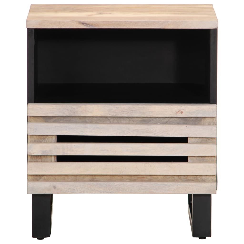 Noptiere, 2 buc., 40x34x46 cm, lemn masiv mango albit GartenMobel Dekor