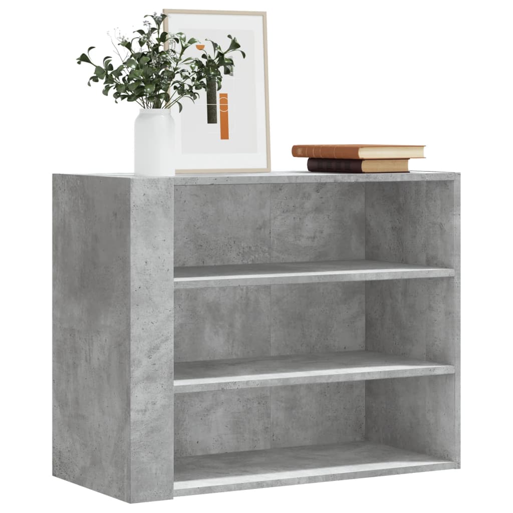 Dulap de perete, gri beton, 75x35x60 cm, lemn prelucrat GartenMobel Dekor