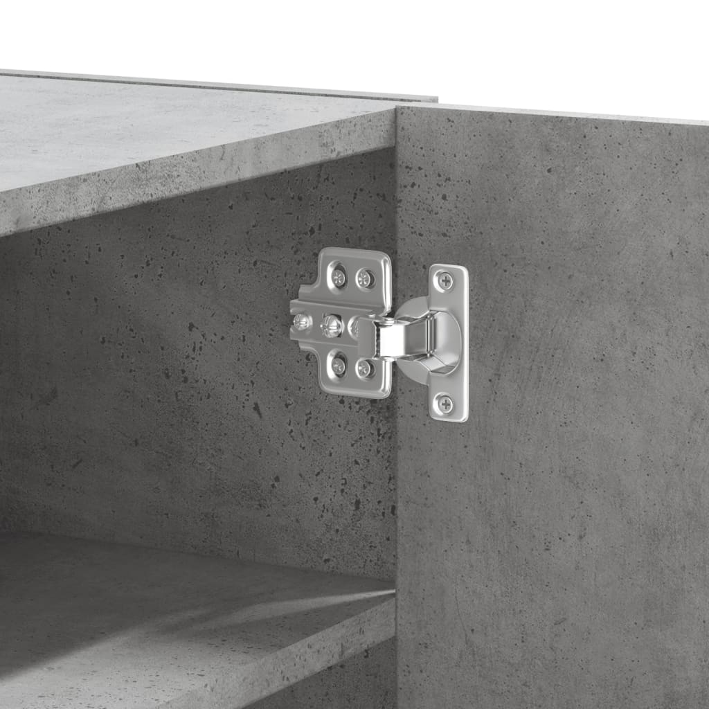 Dulap de perete, gri beton, 75x35x60 cm, lemn prelucrat GartenMobel Dekor