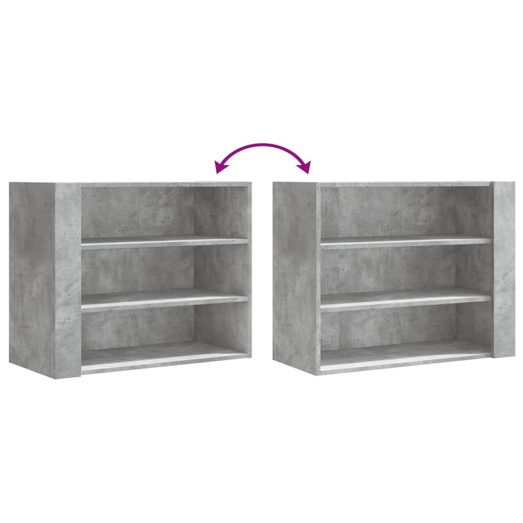Dulap de perete, gri beton, 75x35x60 cm, lemn prelucrat GartenMobel Dekor