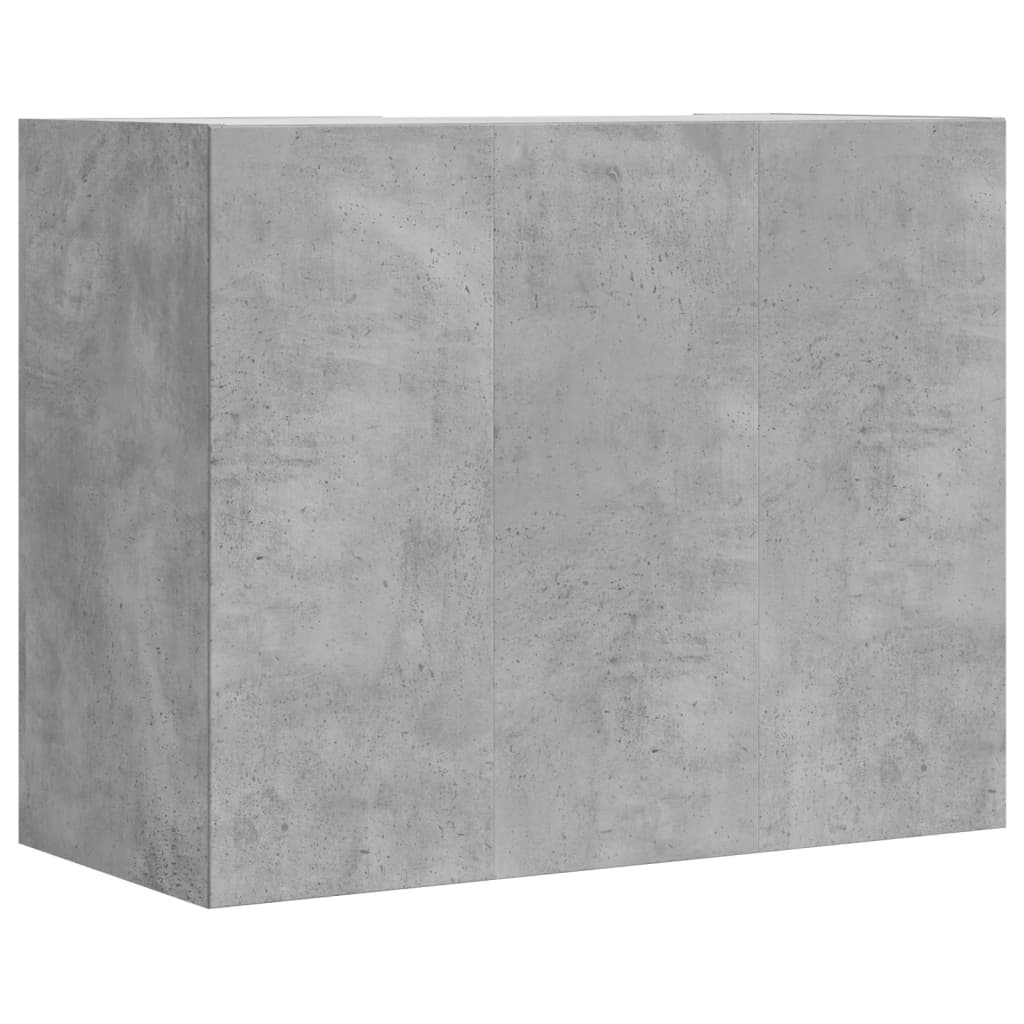 Dulap de perete, gri beton, 75x35x60 cm, lemn prelucrat GartenMobel Dekor