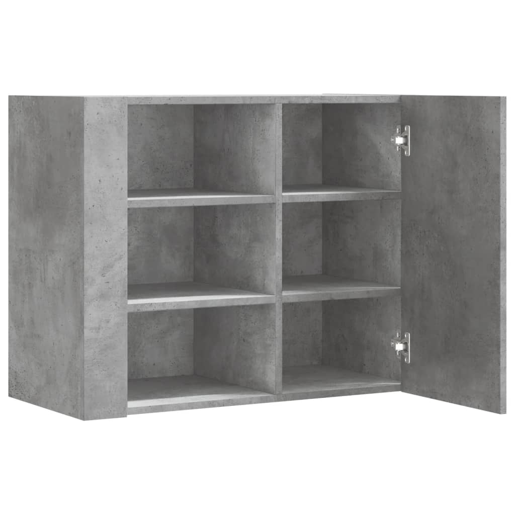 Dulap de perete, gri beton, 75x35x60 cm, lemn prelucrat GartenMobel Dekor