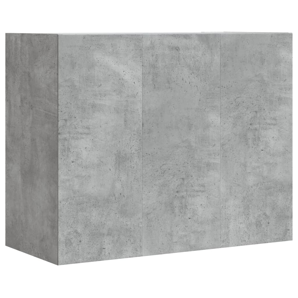 Dulap de perete, gri beton, 75x35x60 cm, lemn prelucrat GartenMobel Dekor