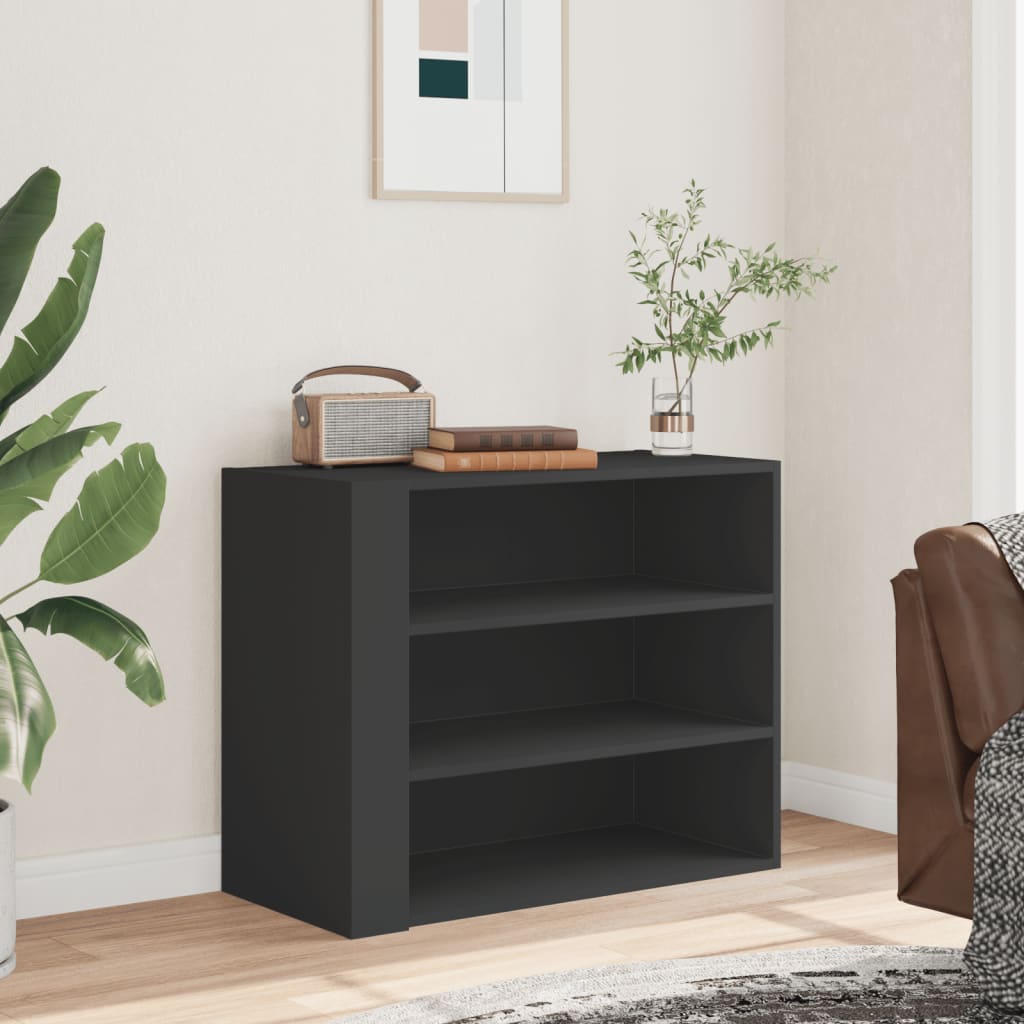Dulap de perete, negru, 75x35x60 cm, lemn prelucrat GartenMobel Dekor