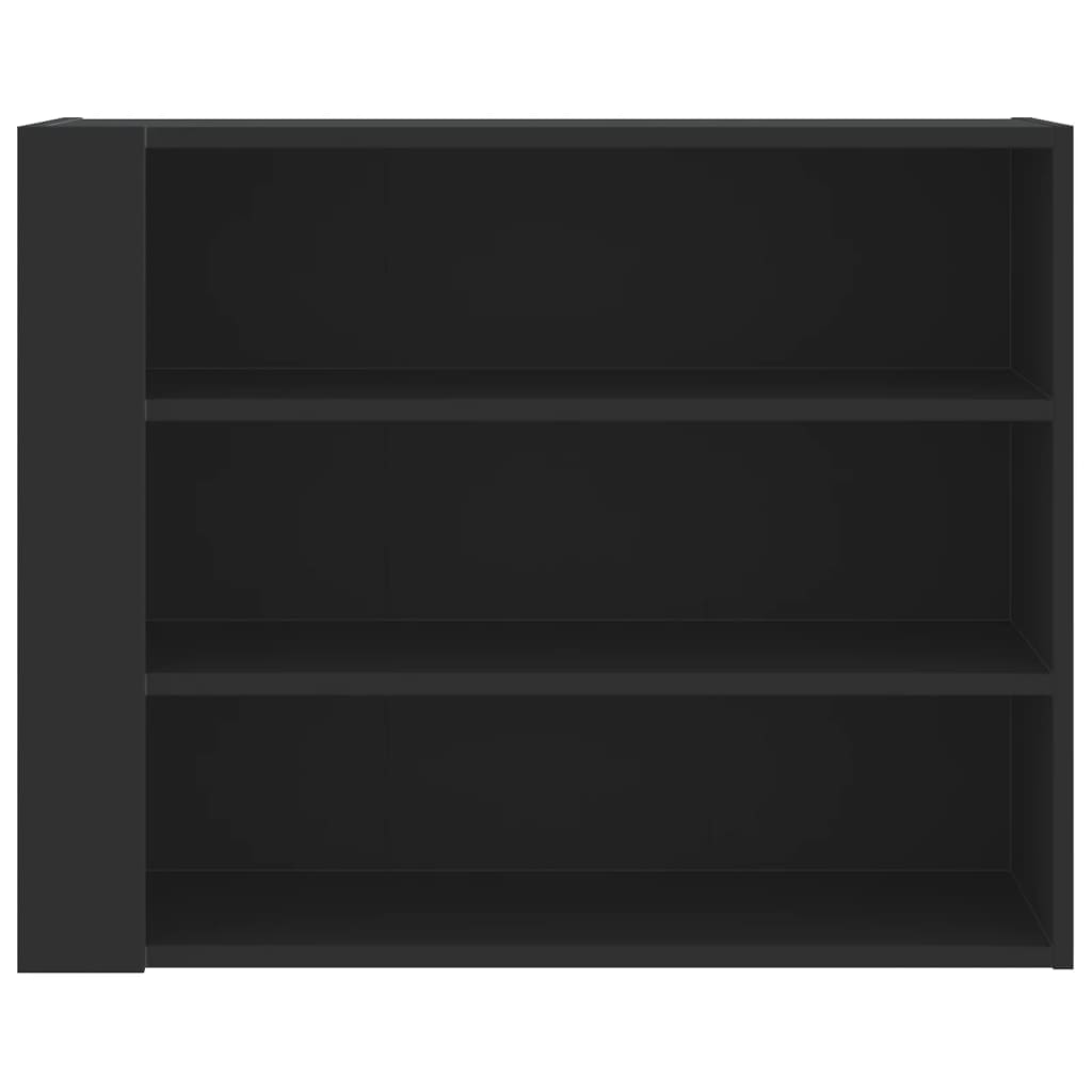 Dulap de perete, negru, 75x35x60 cm, lemn prelucrat GartenMobel Dekor