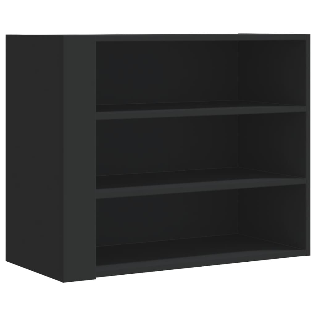 Dulap de perete, negru, 75x35x60 cm, lemn prelucrat GartenMobel Dekor