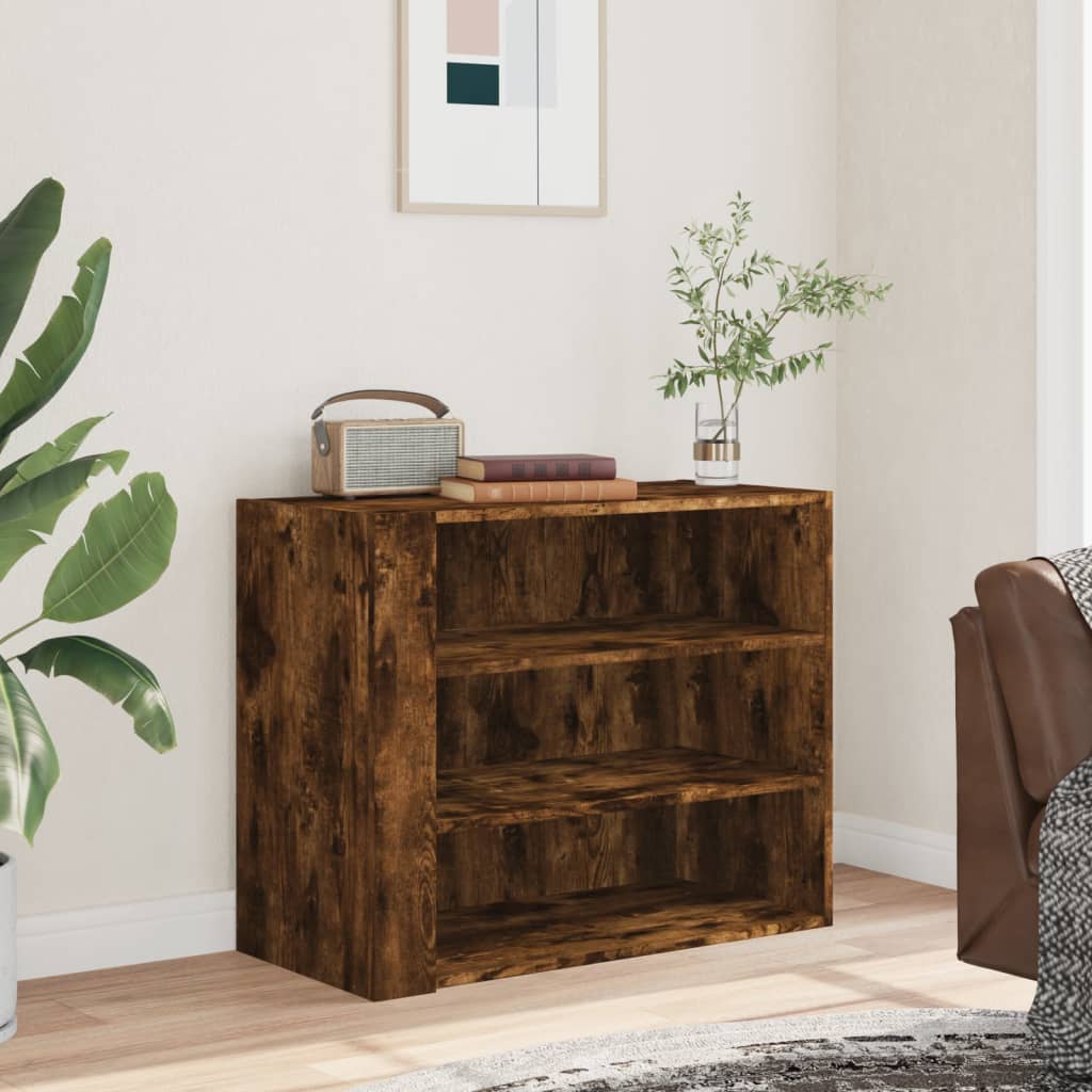 Dulap de perete, stejar fumuriu, 75x35x60 cm, lemn prelucrat GartenMobel Dekor