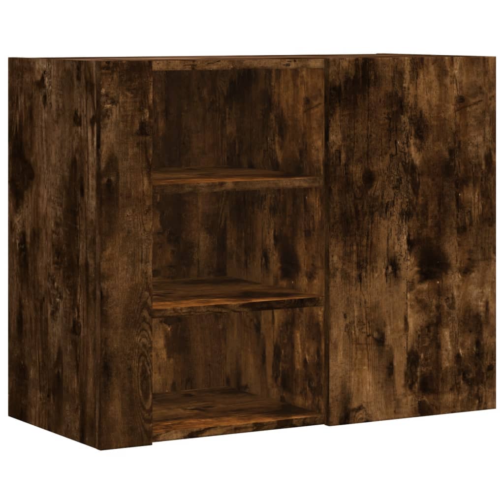 Dulap de perete, stejar fumuriu, 75x35x60 cm, lemn prelucrat GartenMobel Dekor