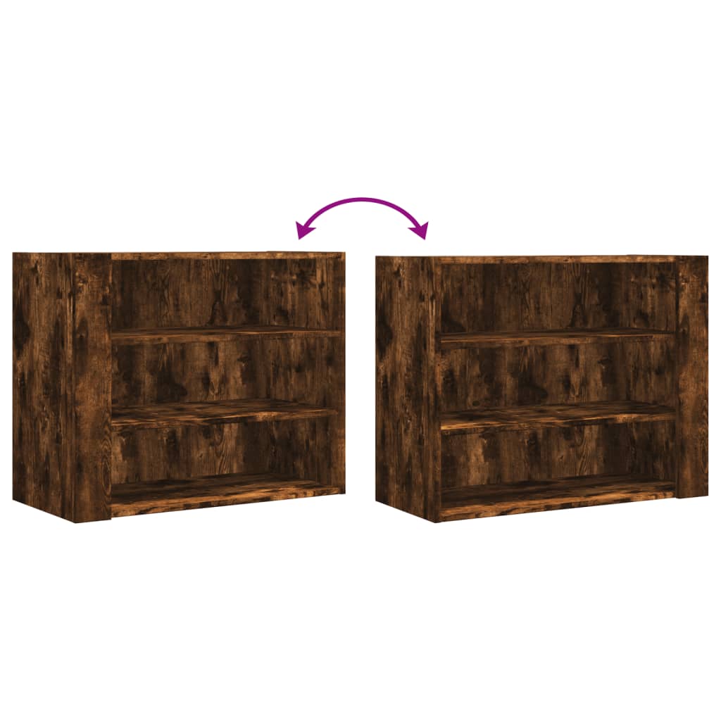 Dulap de perete, stejar fumuriu, 75x35x60 cm, lemn prelucrat GartenMobel Dekor
